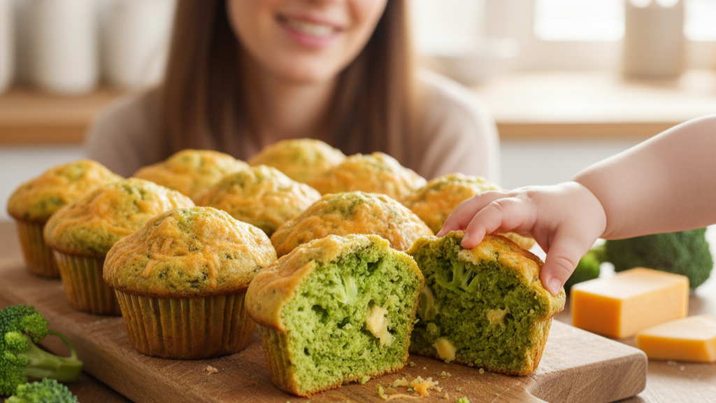 MAGDALENAS de brócoli para tu bebé