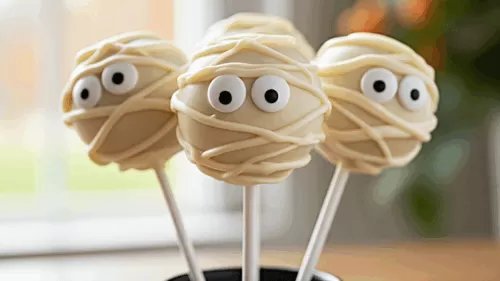 Piruletas de Momia para Halloween