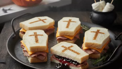 Sandwiches Ataúd para Halloween